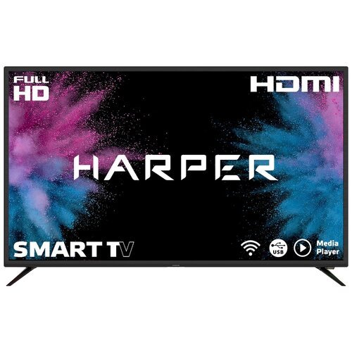 43' Телевизор HARPER 43F690TS 2020 LED, HDR, черный