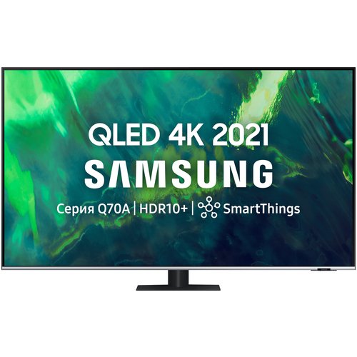 65' Телевизор Samsung QE65Q70AAU 2021 QLED, HDR, черный
