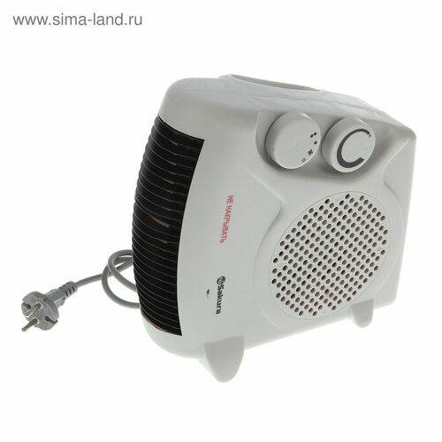 Тепловентилятор SA-0501, 2000 Вт, верт-гориз, вентиляция без нагрева, белый