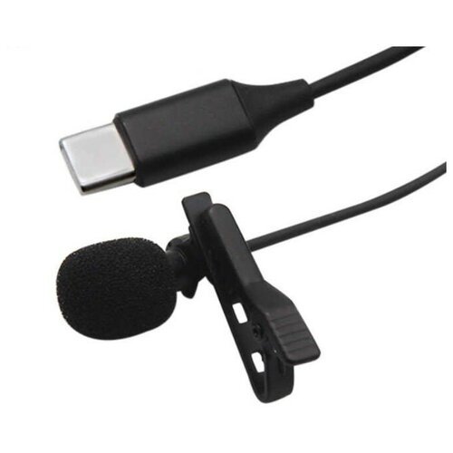 Микрофон CANDC DC-C3DM двойной, петличный, Type-C, 6 м, черный