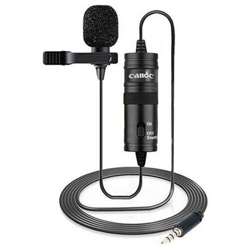Микрофон CANDC DC-C1 Pro, петличный, Jack 3.5mm, 6 м, черный, электронный конденсатор