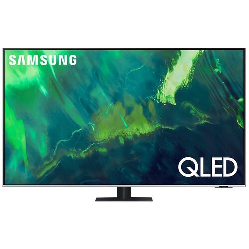 85' Телевизор Samsung QE85Q77AAU 2021 QLED, HDR RU, черный/серебристый