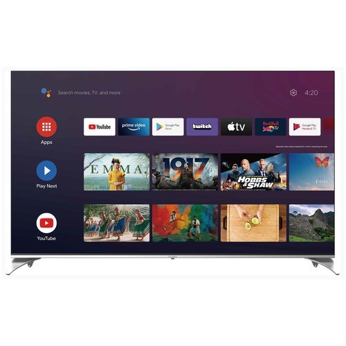 Телевизор QLED Hyundai 65' H-LED65QBU7500 Android TV Frameless черный/4K Ultra HD/60Hz/DVB-T/DVB-T2/DVB-C/DVB-S/DVB-S2/USB/WiFi/Smart TV